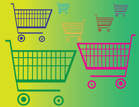 Shopping Cartsのイラスト素材