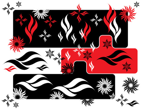 Flames and Flowersのイラスト素材