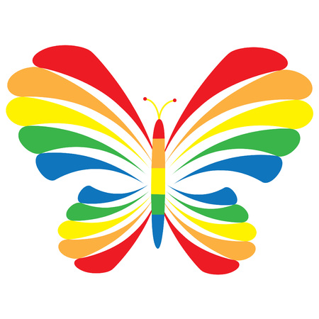 Rainbow Butterflyのイラスト素材
