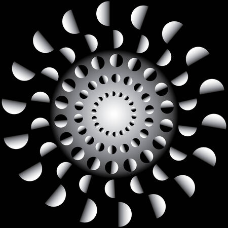 Half-moon Mandalaのイラスト素材