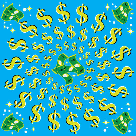 Money Merry-go-round (motion illusion)のイラスト素材