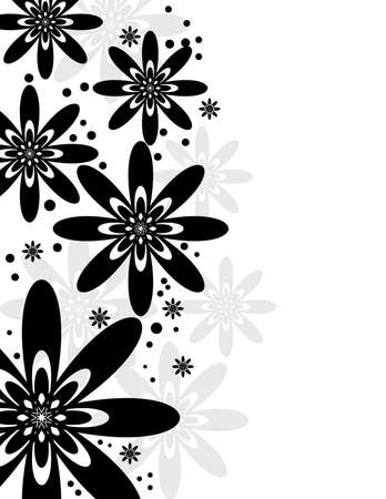 Black Flower Backgroundのイラスト素材