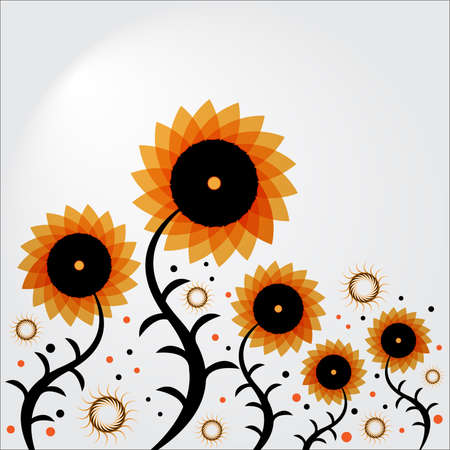Autumn Flowersのイラスト素材