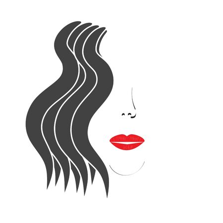 Minimalist Portrait of a Girlのイラスト素材