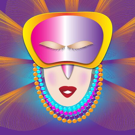 Mardi Gras Girlの写真素材