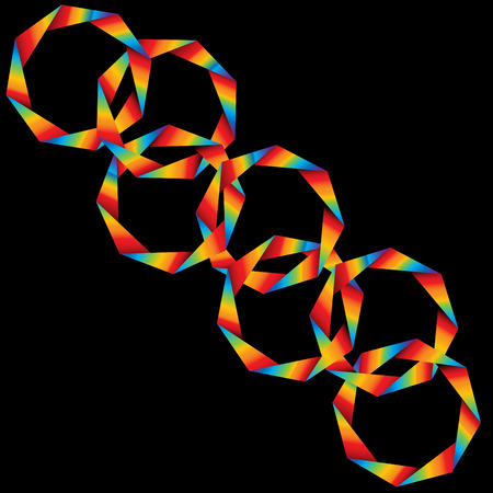 Origami Rainbow Ringsのイラスト素材