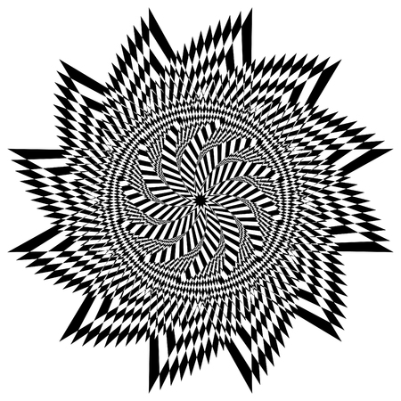 Op Art Star Flowerのイラスト素材
