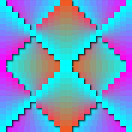 Color Matrix Zigzag Patternの写真素材