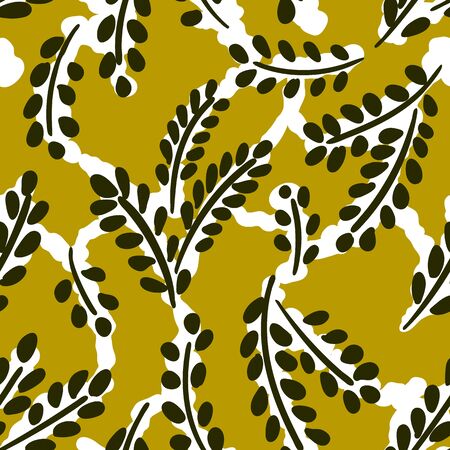 Gold Floral Pattern, Seamless Pattern, Vector Illustration EPS 10.のイラスト素材