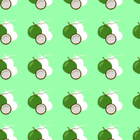 Seamless Coconut Pattern Modern Styleのイラスト素材