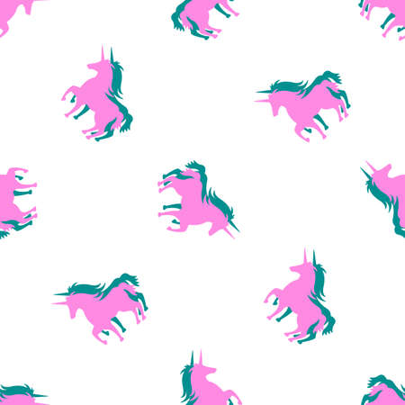Seamless Unicorns Pattern Young Style Vector Illustration EPS 10のイラスト素材