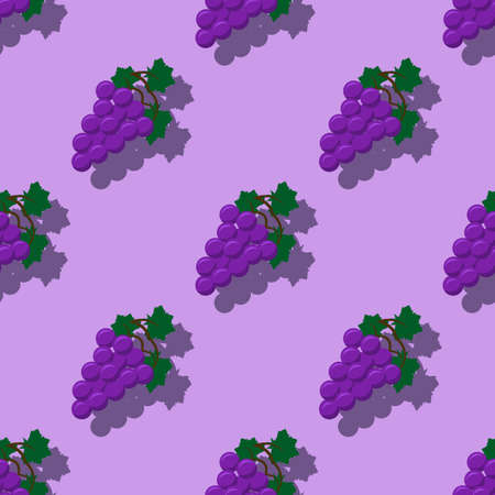 Seamless Grapes Pattern Modern Style.