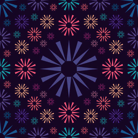 Triangle-Geometric Psychedelic Multicolored Design. Vector Illustrationのイラスト素材