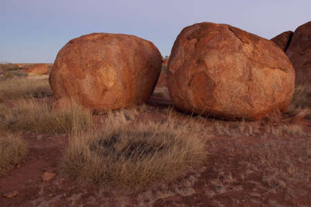 Devils Marbles in Australians Northern Territory north of Alice Springsの写真素材