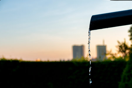 Drinking-water, water supply, thirst, drought, climate change,  concept.Affected of global warming made climate change.の写真素材