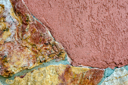 Colorful Mosaic Wall Decorated wtih Stones Background