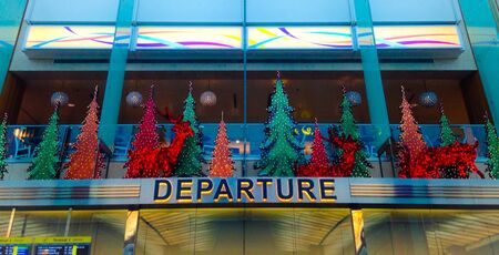 Christmas Decorations at Changi Airport Singapore の素材