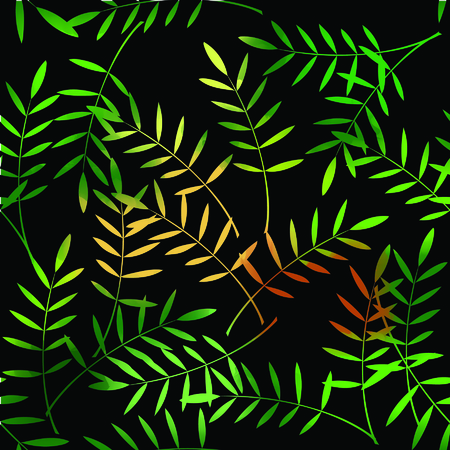 Watercolor leaves seamlessのイラスト素材