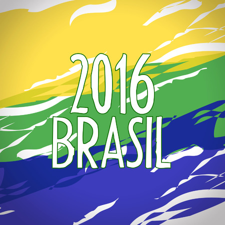 Brazil Summer 2016 Vector Water Color Background のイラスト素材