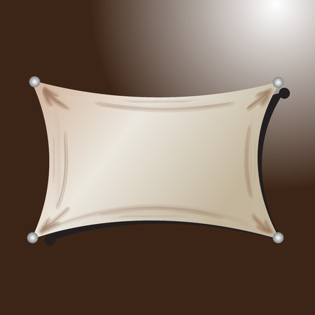 Textile banner with foldsのイラスト素材