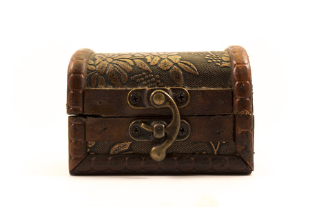Treasure chest on white backgroundの写真素材