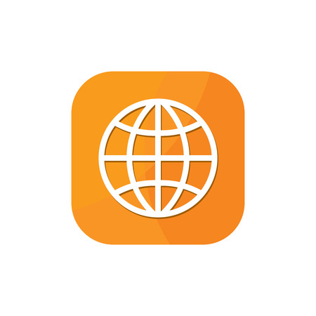 Flat world globe browser App Icon Graphic Resourcesのイラスト素材