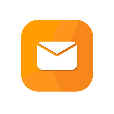 Flat minimalist email App icon in rounded square gradient backgroundのイラスト素材