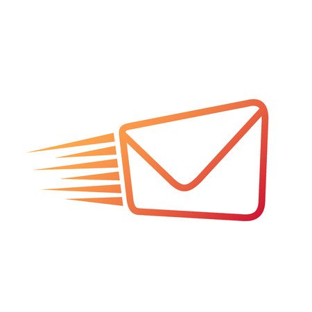 Vector icon of fast mail delivery. Fast mail illustrationのイラスト素材
