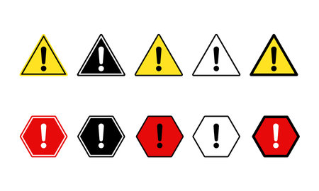 Flat vector illustration of caution sign. Suitable for design element of alert of danger,...
