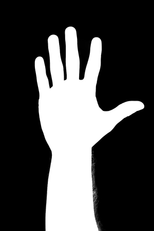 Portrait of hand silhouette vector.の写真素材