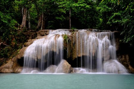 ERAWAN WATERFALL,Thailandの写真素材