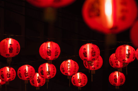 China lantern on thailand Vintage  Hipster style in Koratの写真素材