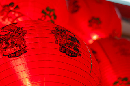 China lantern on thailand Vintage  Hipster style in Koratの写真素材