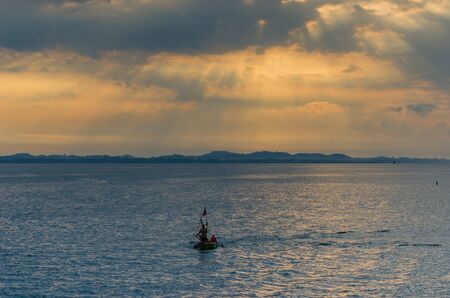 The most beautiful sunrise at Koh-Chang in Thailandの写真素材