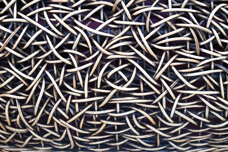 Old woven wood rattan background and texture