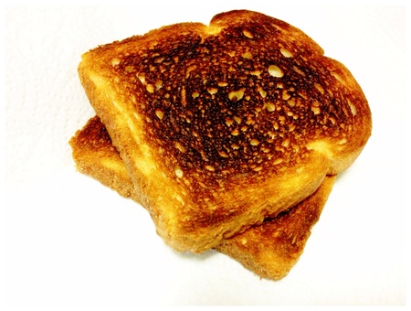 Burned toast in blackの素材