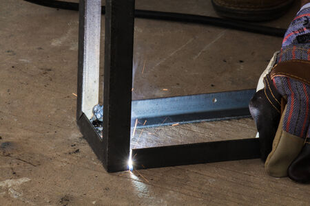 Worker are welding steelの写真素材