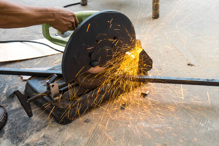 Worker are cutting steelの写真素材