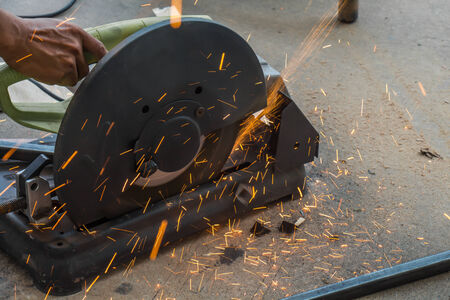 Worker are cutting steelの写真素材