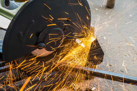 Worker are cutting steelの写真素材