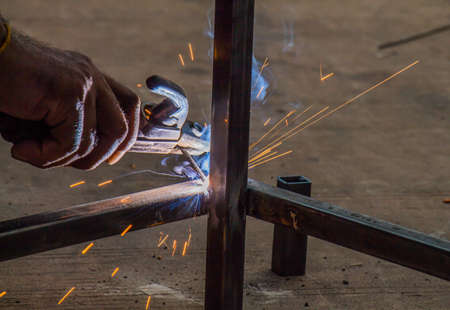 Worker are welding steelの写真素材