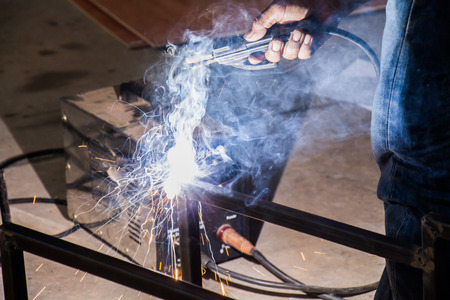 Worker are welding steelの写真素材