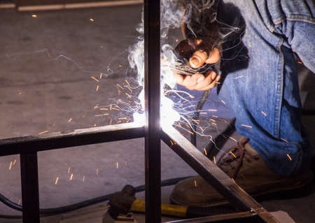 Worker are welding steelの写真素材