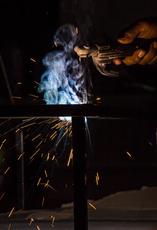 Worker are welding steelの写真素材
