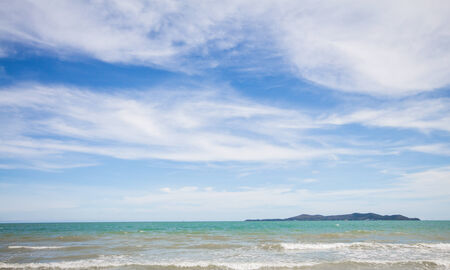 Sea beach and  blue sky in holidayの写真素材