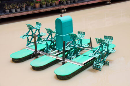 Water wheel for increase oxigen in the waterの写真素材
