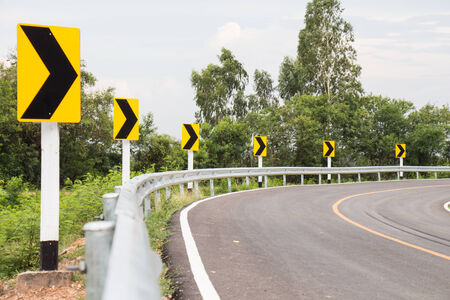 Curve way road in Thailandの写真素材