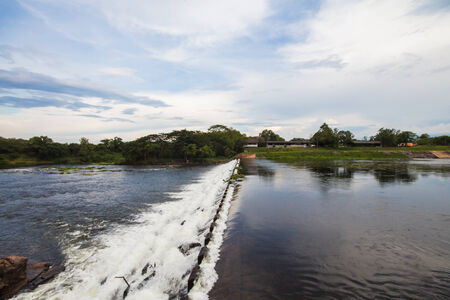 Reservoir from hydroelectric dams in Thailandの写真素材