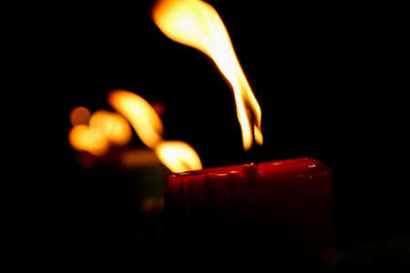 Burning candlesの写真素材