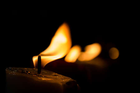Burning candlesの写真素材